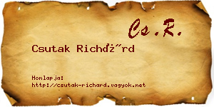 Csutak Richárd névjegykártya