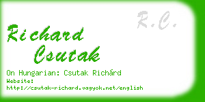 richard csutak business card